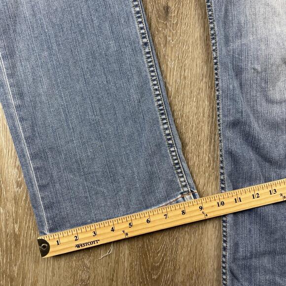 Y2K Tommy Bahama Denim Blue Jeans Men's 35 / 30 Standard Distressed - Picture 4 of 8